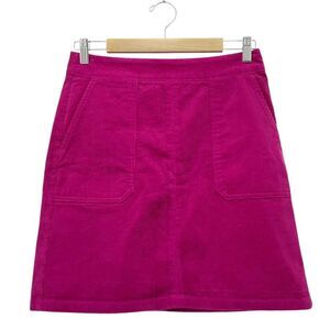 Boden Leonie Plush Corduroy A-Line Mini Skirt Berry Magenta Pink Women’s Size 6